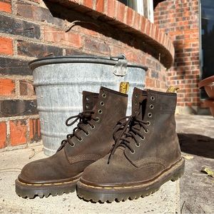 Never used soft brown doc marten boots. Too small for me. UK 4